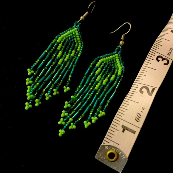 COPY - Mexican Artisanal Boho Fringe Tassel Beaded Earrings - Picture 4 of 4